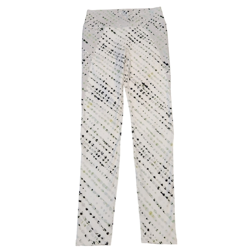 Fabletics High-Waisted Statement PowerHold Legging White Splash Print Medium - Picture 9 of 11